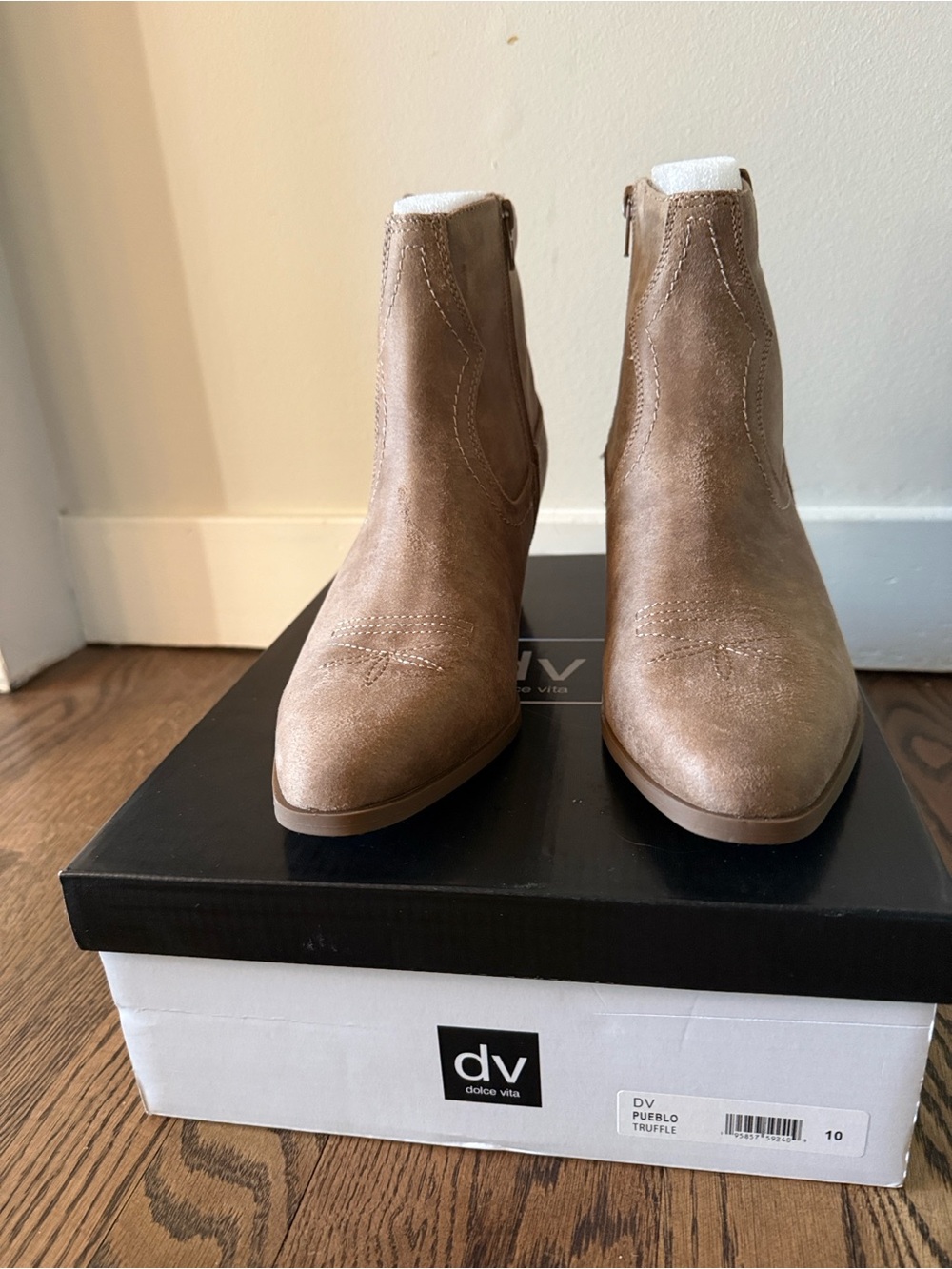 Dolce Vita Truffle Ankle Booties in Brown